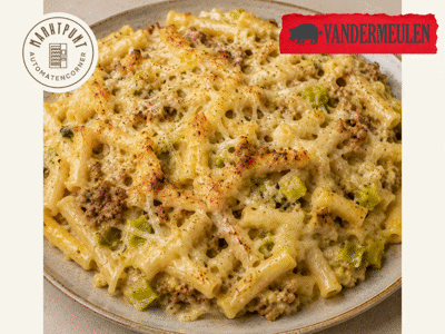 Ovenschotel pasta - gehakt - prei