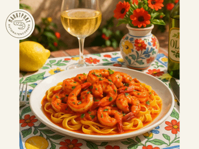 Scampi Diabolique Tagliatelli
